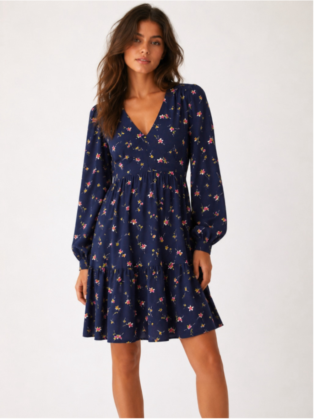Lauren Ralph Lauren Floral Tiered Shift Dress Romantic Coquette French Feminine